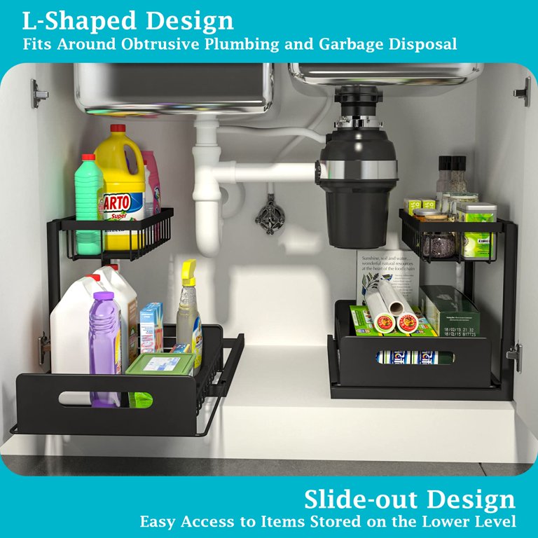  Under The Sink Storage Shelf 2 Levels Under The