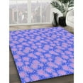 thumbnail image 3 of Ahgly Company Machine Washable Indoor Round Transitional Purple Mimosa Purple Area Rugs, 6' Round, 3 of 7