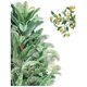thumbnail image 1 of Etiqueta de la pared plantas verdes fruta autoadhesiva etiqueta de la pared floral para sala de estar dormitorio cocina azulejo pasillo, 1 of 1