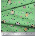 thumbnail image 1 of Soimoi Tissu Georgette Viscose Vert Femmes, Bijoux et Ventres Tissu Imprimé Mode 1 Yard 42 Pouces de Large, 1 of 2