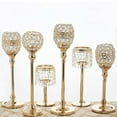 thumbnail image 6 of BalsaCircle 12" Faux Crystal Candle Holder Wedding Centerpiece Gold, 6 of 7