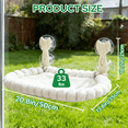thumbnail image 5 of Euqvunn Cat Window Perch, Cat Window Hammock with Metal Frame and Reversible Cover&4 Strong Suction Cups, No Drilling, Cat Beds for Indoor Cats for Sunbathing, Napping & Overlooking(White,Velvet), 5 of 10