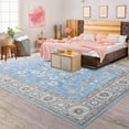 thumbnail image 6 of Lochas Area Rugs Modern Vintage Floral Rug Accent Carpet for Living Room Bedroom Home Decor,8'x10',Blue, 6 of 7