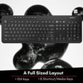 thumbnail image 6 of Macally Deluxe Full Size Wireless RF Keyboard For Windows PC, 6 of 7