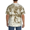 thumbnail image 3 of Sikiie Plowed Field With Horses Men's Cuban Shirt, Hawaiian Shirts, Business Casual Button Down Shirts, Short Sleeve Shirt-Small, 3 of 5