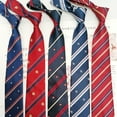 thumbnail image 4 of Men's Classic Stripe Jacquard Woven Silk Tie Formal Party Suit Necktie, 4 of 4