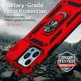 thumbnail image 5 of for iPhone 13 Pro Max Case with Camera Lens Cover HD Screen Protector, Military Grade Drop Protection Magnetic Ring Holder Kickstand Protective Phone Case for Apple iPhone 13 Pro Max 6.7 inch (Red), 5 of 17