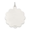 thumbnail image 5 of Auriga 925 Sterling Silver Rhodium-plated Bride & Groom Disc Charm for Women (L-33 mm, W-26 mm), 5 of 6