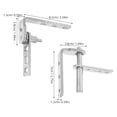 thumbnail image 2 of OUNONA 1 Pair Heavy Duty Saloon Door Hinges with Self Closing Function for Double Swinging Doors in Stainless Steel, 2 of 8