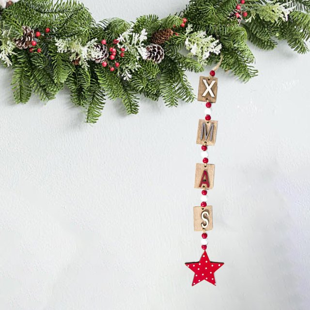Adornos Navideños Letras de Madera Pintadas Xihbxyly Colgantes para Árbol de Navidad