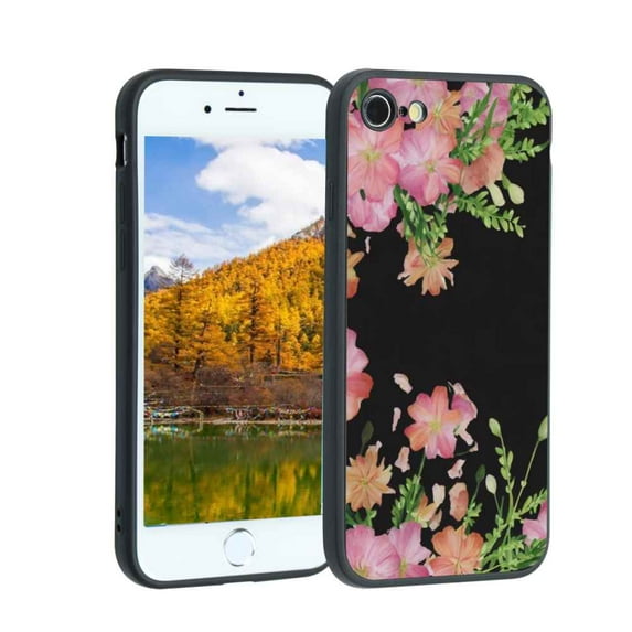 Flowers-356 Phone Case, Degined for iPhone 8 Case Men Women, Flexible Silicone Shockproof Case for iPhone 8