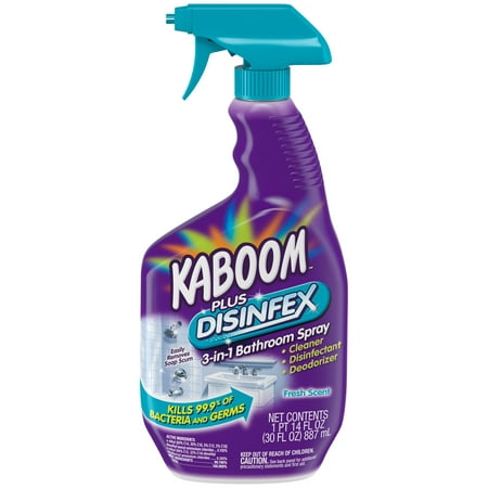 Kaboom PLUS DISINFEX 3-in-1 Bathroom Spray Cleaner, 30 oz