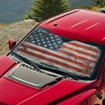 thumbnail image 3 of KUIFORTI American Flag Windshield Sun Shade for SUV, Truck, Sedan, Vintage Windshield Sunshades, Blocks Sun Visor Protector Foldable Sun Shield Keep Your Vehicle Cool, 3 of 6