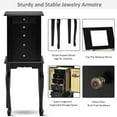 Giantex Jewelry Armoire with Top Mirror, 5 Drawers, 2 Swing