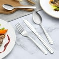 thumbnail image 6 of Bestdin 36 Pieces Forks Set, 8.2" Stainless Steel Dinner Forks Silverware, Pattern Design Mirror Polished Flatware Forks Dishwasher Safe, Table Forks Use for Home, Kitchen or Restaurant, 6 of 8