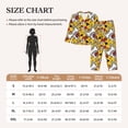 thumbnail image 3 of KLL Cute Dog Print Women's Long Sleeve Pajamas with Pants Sleepwear Loungewear 2 Set-Medium, 3 of 7