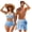 Blue Marble, variant on Matching Swimsuits for Couples USA Bald Eagle 250th Bikini Sets for Women Sexy Cross Front Swimwear or Mens Beach Shorts 2 Piece Bathing Suit Family Bathing Suits Matching Sets