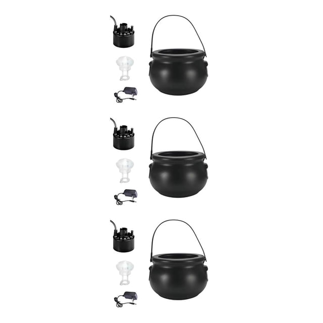 Xingzhi Safe To Halloween Mist Maker With Changing LED Light For Kids Parties Easy To Plastic black US Plug 3Set