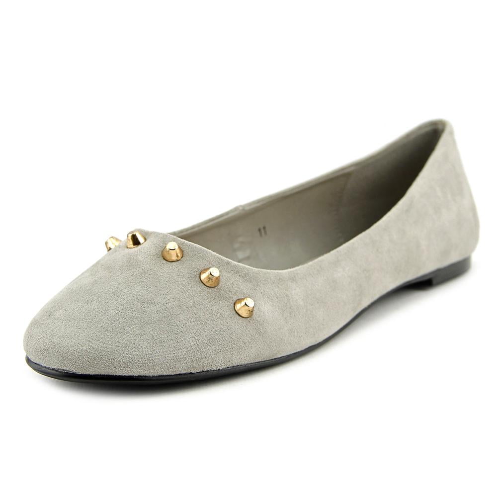 gray suede ballet flats