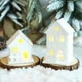 thumbnail image 4 of JOYWU Lighted Wooden Houses for Tabletop Decor Village Houses with Snow And Led 12cm Winter Village Accessories Set White Xmas House FigurineWooden Snowflake House A, 4 of 9
