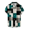 thumbnail image 2 of Tdoqot Mens Shirts- Fashion Summer Short Sleeve Casual Button Down Shirt Mint Green Size 3XL, 2 of 4