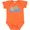 Orange, variant on Cute Baby Sloth Sleeping on Blue Pillow Boys or Girls Baby Bodysuit
