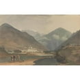 thumbnail image 3 of Samuel Davis 18x13 Black Modern Framed Museum Art Print Titled - The Former Winter Capital of Bhutan at Punakha Dzong (1783), 3 of 5