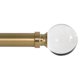 thumbnail image 1 of Barra de cortina para ventana con tratamiento de cortinas Ivilon, barra de bola acrílica de 1 pulgada. 16 a 28 pulgadas (barra de cortina lateral) dorado cálido, 1 of 1