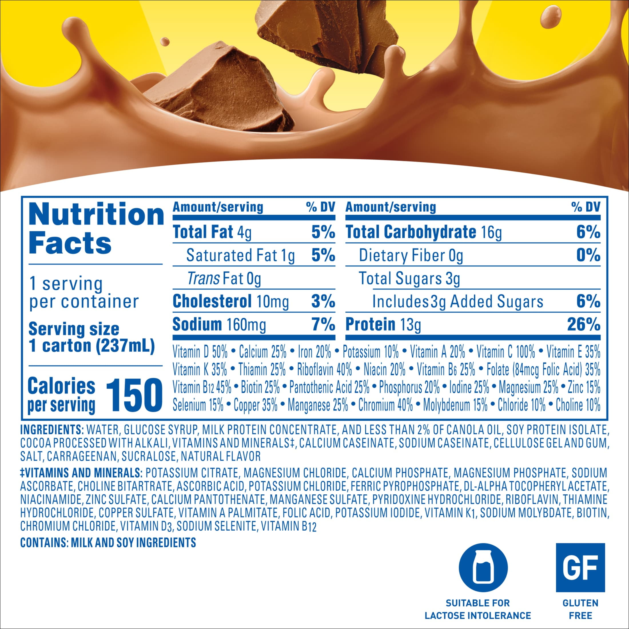 Carnation Breakfast Essentials Light Start Ready to Drink Nutritional Breakfast Drink, Rich Milk Chocolate, 6 - 8 FL OZ Bottles