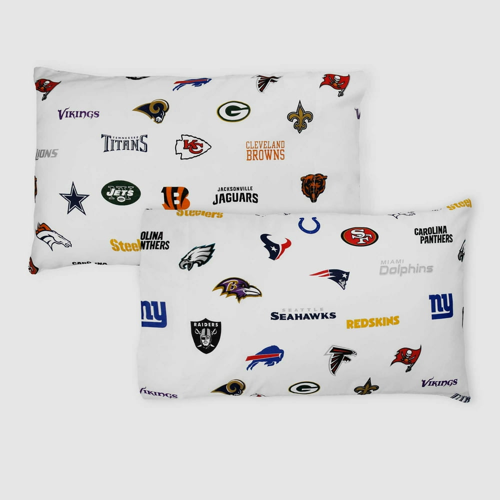 2pc NFL League Pillowcase Set All Teams Football Bedding Pillow Covers