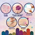 thumbnail image 4 of Kit de tatuaje temporal con purpurina, mariquita morada, con 175 tatuajes, 4 of 8