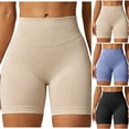 thumbnail image 4 of felwors Women's Impact Shorts High Waisted Scrunch Lifting Seamless Running Yoga Biker Shorts Black for Size L, 4 of 9