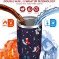 thumbnail image 3 of Christmas 30oz Handheld Travel Tumbler with Handle – Double Wall Stainless Steel Insulated Cup, Flip Straw Lid, Leak-Proof & BPA-Free for Hot and Cold Drinks – Durable Coffee & Juice Mug Black, 3 of 7