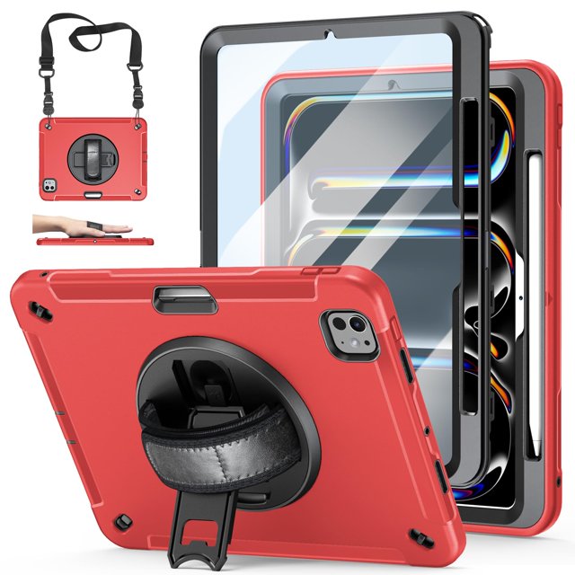 Funda Miesherk STOCK para iPad Pro 11 M4 2024 Roja con Soporte