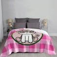 thumbnail image 3 of Cat Avatar Plaid Throw Blanket, Super Soft Anti-Pilling Flannel Bed Blankets, 60"x50", 3 of 8