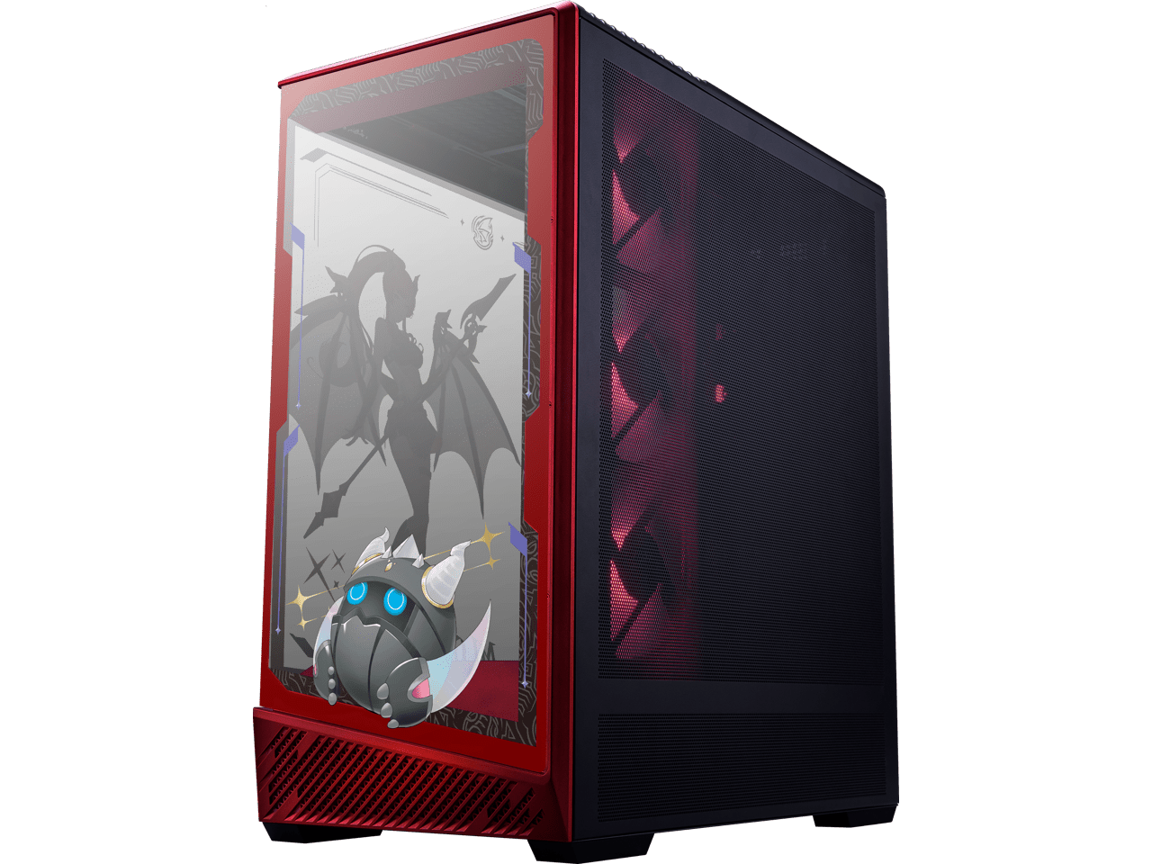 MSI PANO 130R MLG EDITION - ATX Mid-Tower Gaming PC Case - 270-degree Tempered Glass Panel - Liquid Cooling Support up to 360mm Radiator - Pre-Installed 4x ARGB Fans
