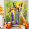 thumbnail image 4 of Fox Hummingbird Shower Curtains for Bathroom, Lavender Flowers Oil Painting Waterproof Fabric Shower Curtain for Bathroom Bathtub Decoration, Machine Washable, 72"x84", 4 of 9