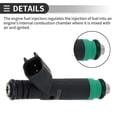 thumbnail image 6 of Fuel Injector No.YF1Z9F593AD Fuel Injection Nozzle for Ford Taurus 2001-2005 3.0L Black, 6 of 7