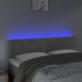 thumbnail image 4 of vidaXL LED Headboard Dark Gray 63"x2"x30.7"/34.6" Velvet, 4 of 54