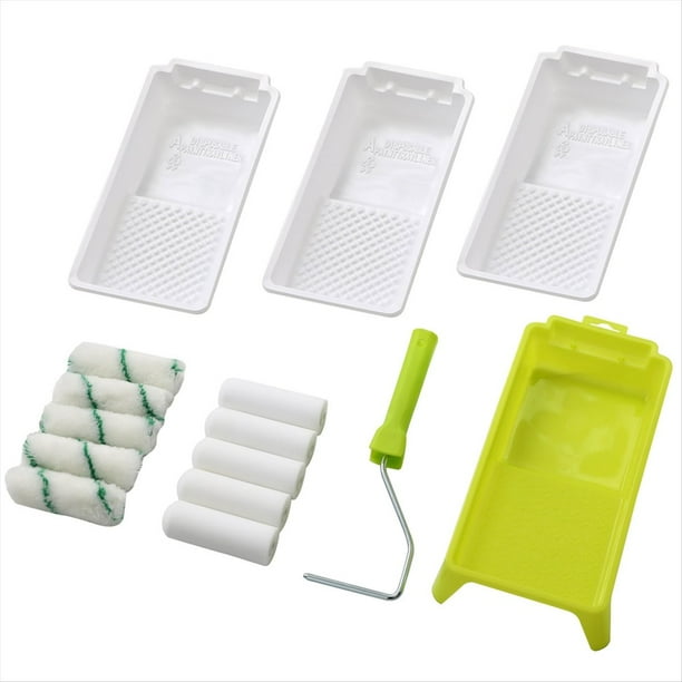 Kit Bandeja Pintura,Revestimiento para Bandeja Rodillo Pintura 4 Pulgadas,Bandeja Pintura,Revestimientos para Bandeja Pintura Desechables 3 Piezas,Revestimientos