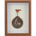 thumbnail image 1 of Vitrina de madera para medallas Caja de madera para exhibir medallas con vidrio Marco de fotos de madera para montar en la pared Regalo para coleccionistas Medallas para correr maratones y sprints, 1 of 7