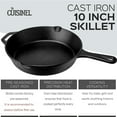 thumbnail image 4 of Cuisinel Cast Iron Skillet w/ Silicone Heat-Resistant Handle Cover, Oven Safe Cookware, 10", 4 of 6