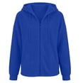 thumbnail image 7 of NinXxx Women's Casual Zip Up Hoodie with Pockets Lightweight Soft Daily Blue L, 7 of 7