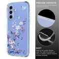 thumbnail image 4 of Compatible with Samsung Galaxy S25 FE Case Clear with Flower Design, Cute Soft Silicone TPU Floral Aesthetic Women Girls Transparent Protective Shockproof Anti-Scratch Anti-Yellow Phone Cover, A, 4 of 10