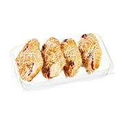 Marketside Individual Strawberry Cheese Bowtie Danish, 12 oz Clamshell, 4 Count (Shelf Stable)