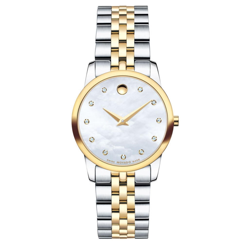 Movado Mother Of Pearl Diamond Watch 