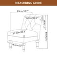 thumbnail image 5 of LKJYER Armless Accent Chair Slipcover, Stretch Armless Chair Cover Furniture Protector Cover for Living Room Hotel, Machine Washable, 5 of 6