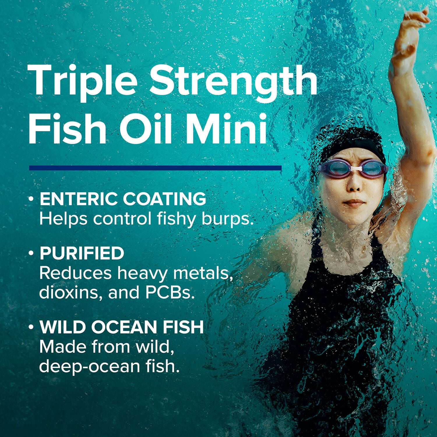 GNC Triple Strength Fish Oil Mini Omega 3 With 1000mg EPA & DHA, Supports Heart, Brain, Skin, Eye and Joint Health, 60 Mini Softgels
