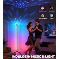 thumbnail image 2 of Lámpara de Piso de Esquina LanSuper Uplighter RGB LED con Sincronización Musical, 2 of 7