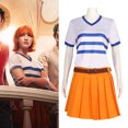 thumbnail image 3 of Versión de la vida real de la película One Piece, ropa de cosplay, versión de la vida real, disfraz de anime de Nami, ropa de actuación de Halloween para mujer, 3 of 6